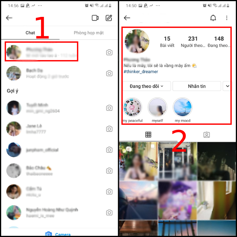 Cách xem tin nhắn trên Instagram