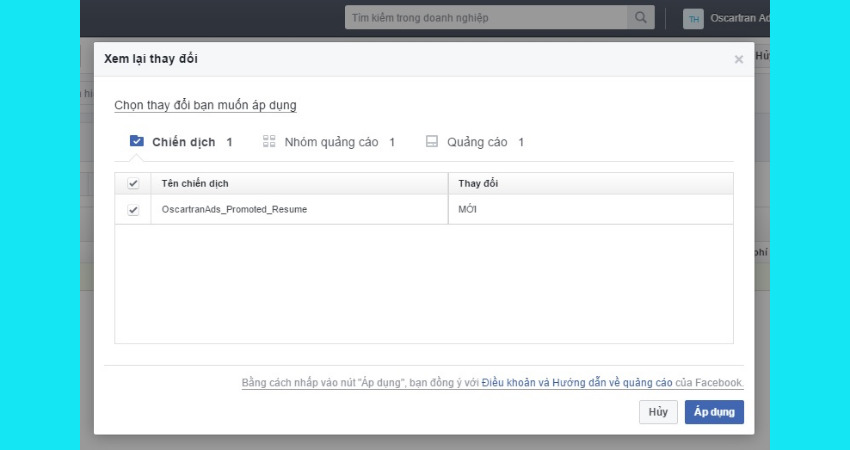 11aCách sao chép chiến dịch quảng cáo Facebook từ tài khoản này sang tài khoản khác bước 9