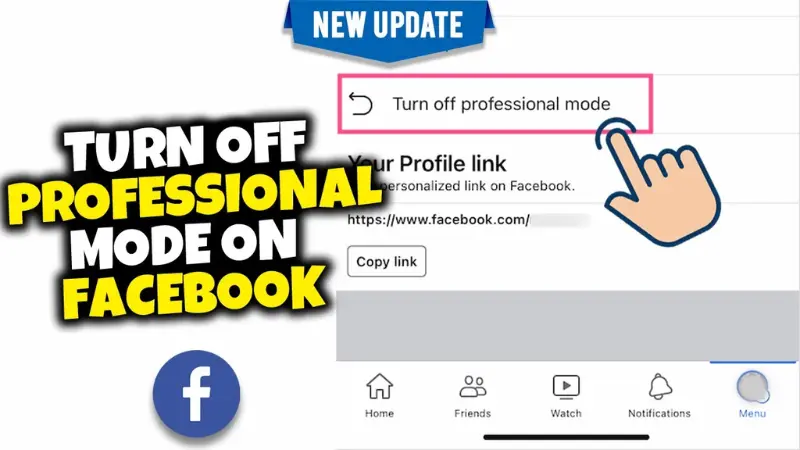 How to turn off professional mode on Facebook?