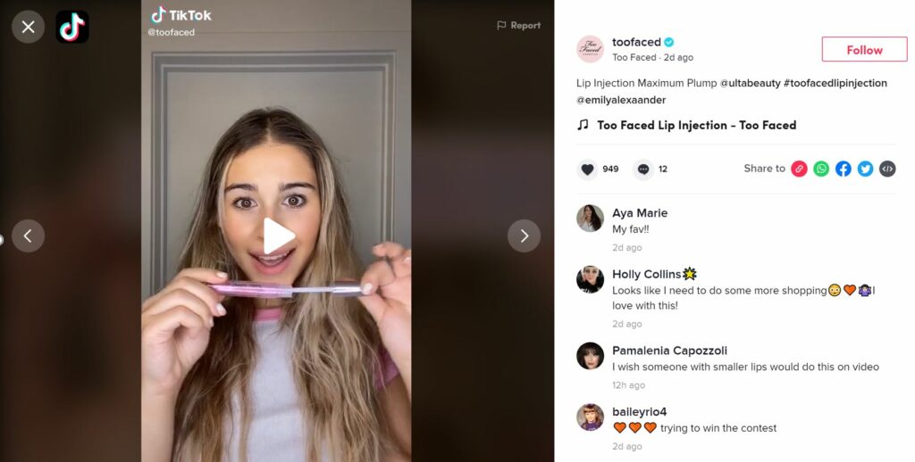 Where to Tiktok account for cosmetics advertising