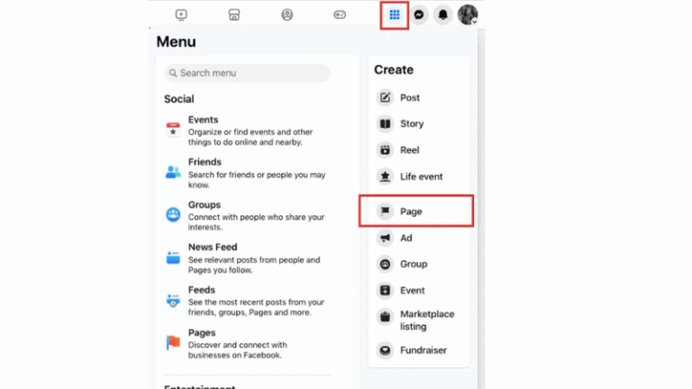 Create a page and fill in the basic information