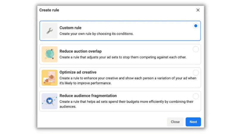 Facebook ad automation rules