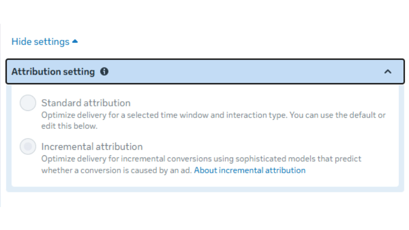 Incremental attribution defined
