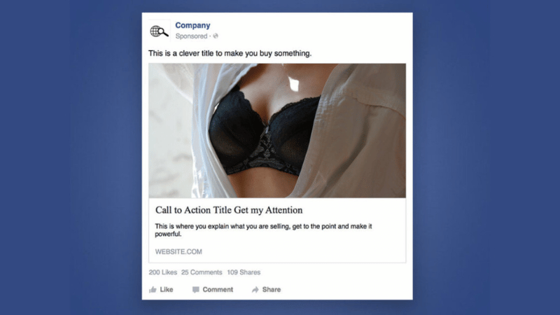 Facebook porn ads: Sophisticated disguise to circumvent the rules