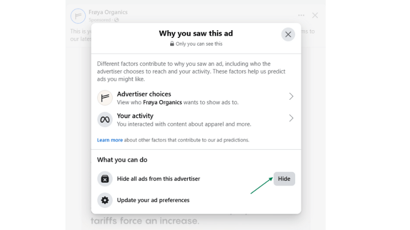 Solutions to limit ad retargeting on Facebook