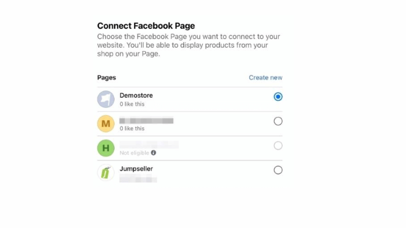 Connect the Facebook page with the Facebook account