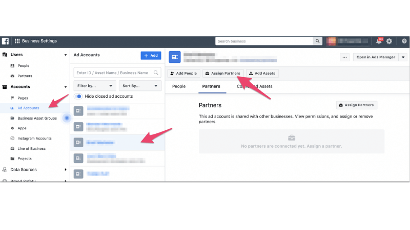 How to share Facebook Ads Manager access