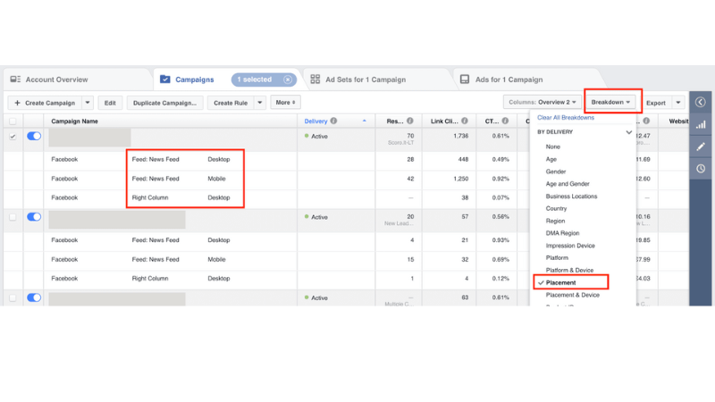 Creating Facebook ad reports on Ads Manager: