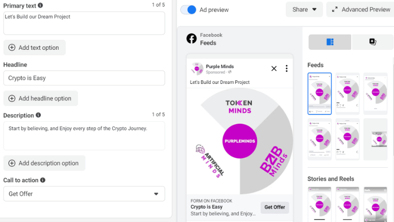 Is it possible to use regular accounts for sensitive Crypto advertising?