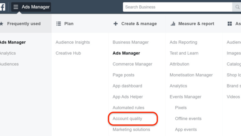 Directions for improving Facebook ad account quality