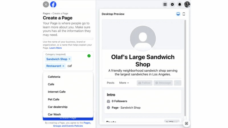 Bước 1: Tạo trang và điền thông tin cơ bản cho trang Facebook