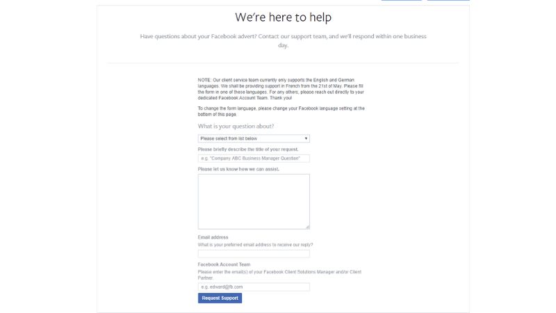 Hệ thống email hỗ trợ dành cho các tình huống đặc biệt